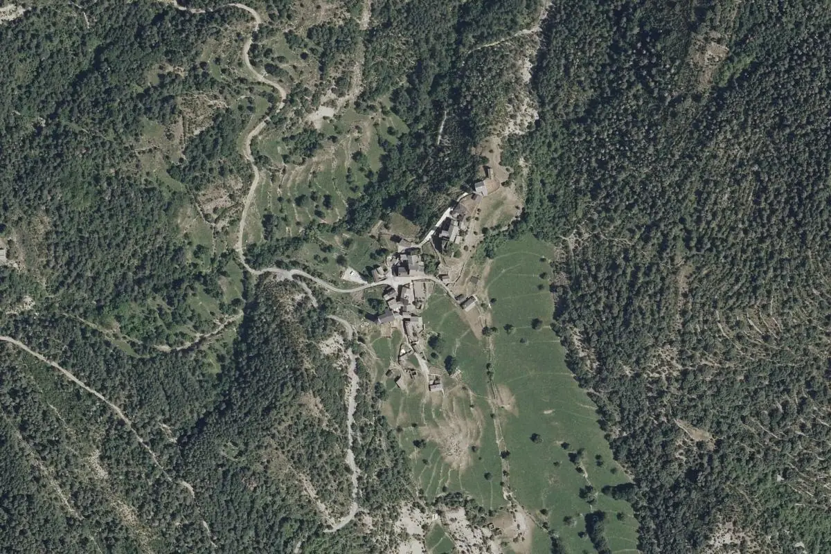 Aerial photo of the Yeba area
