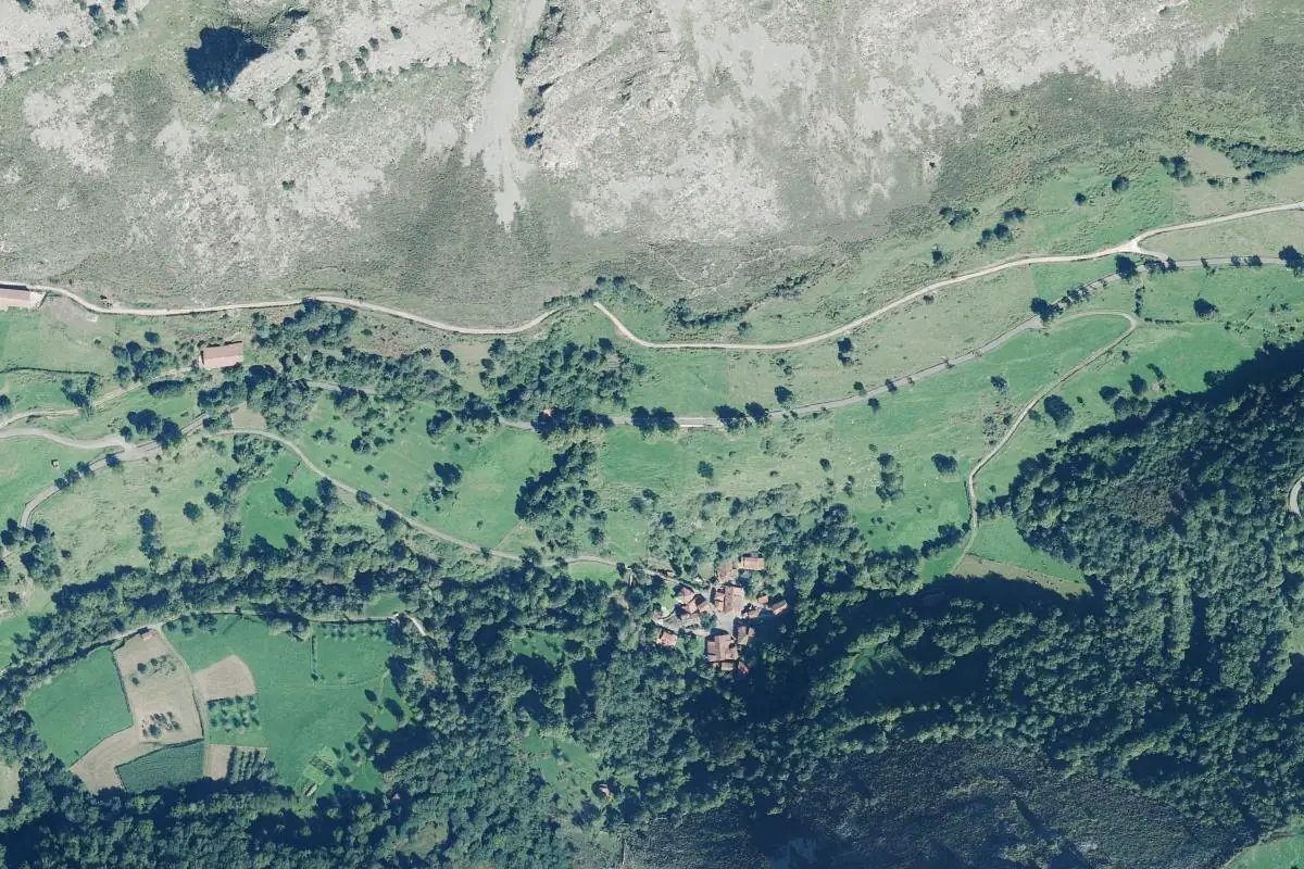 Aerial photo of the Caldueño area