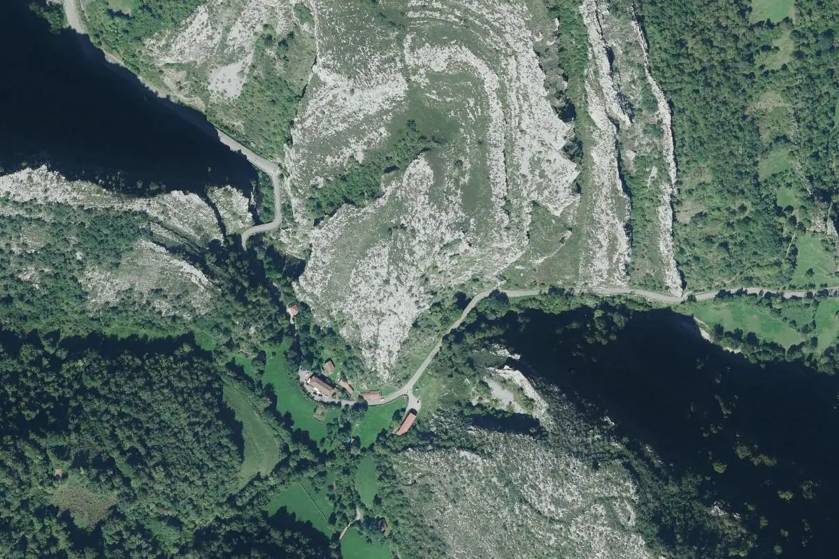Foto aérea de la zona de Cueva Deboyu