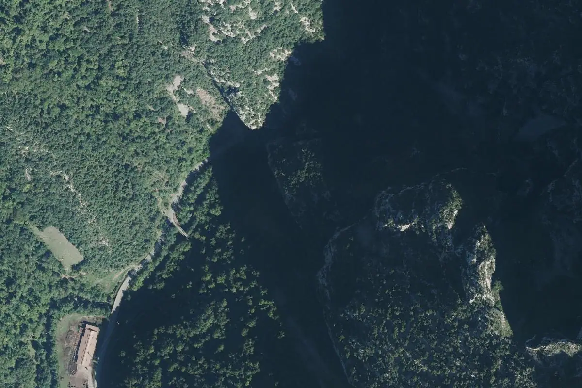 Aerial photo of the Peñas Juntas area