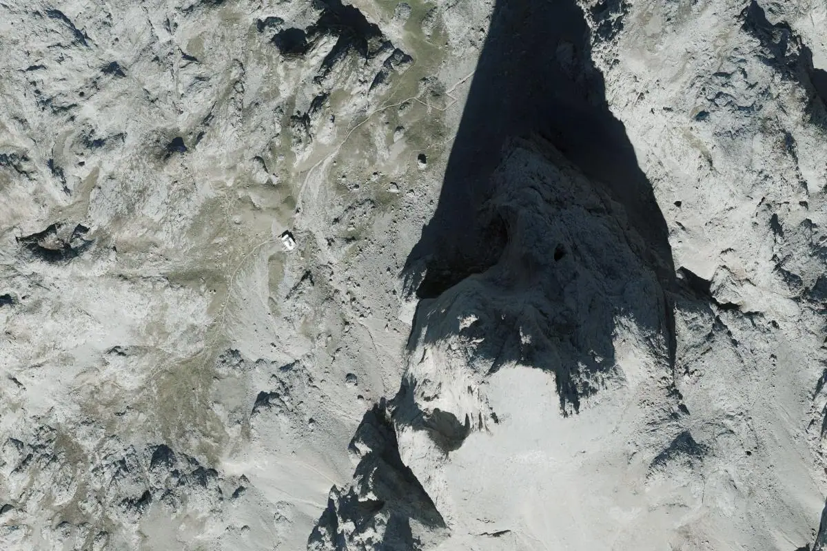Aerial photo of the Picu Urriellu area