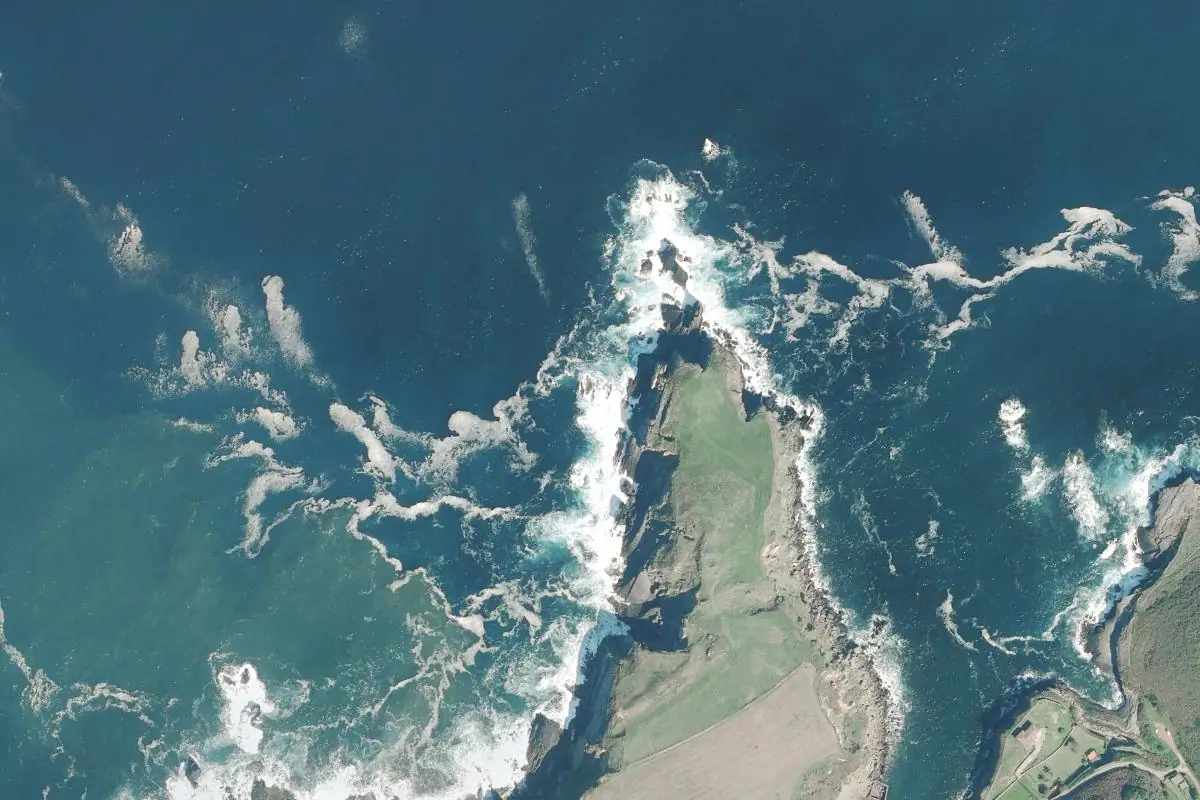 Aerial photo of the Playa Negra area