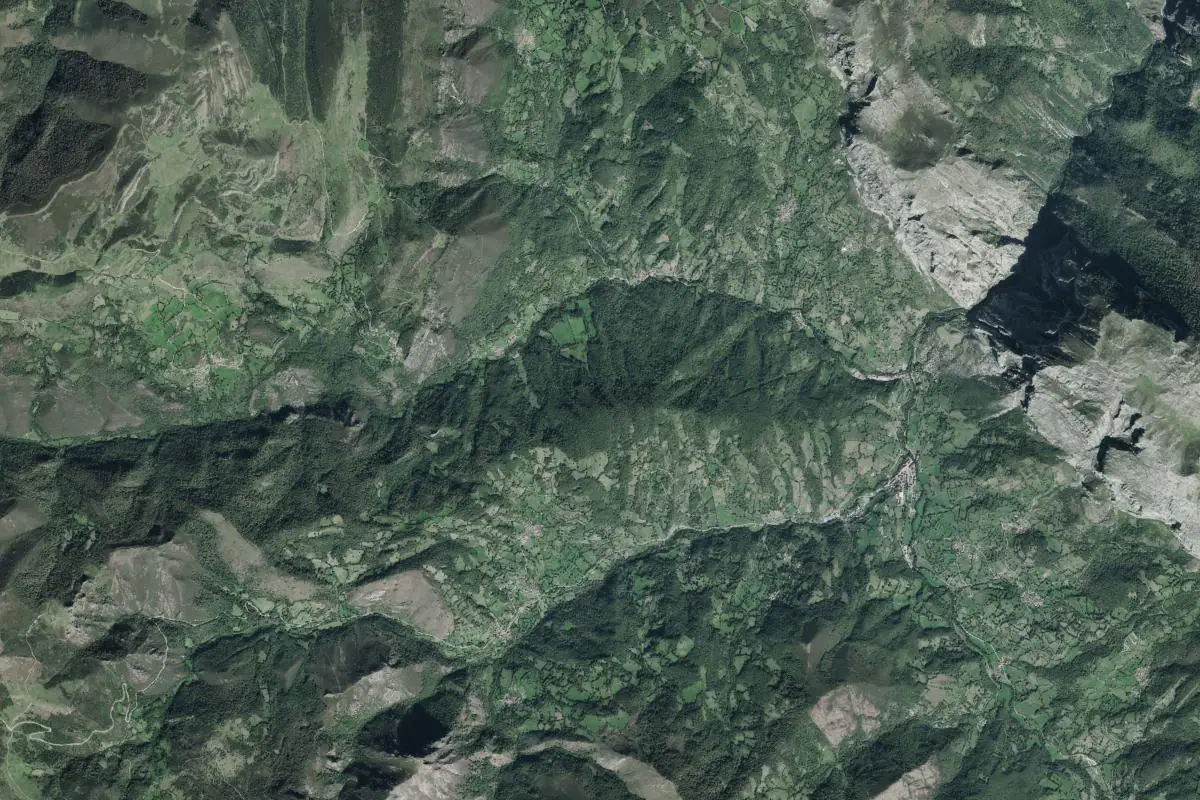 Aerial photo of the Teverga area