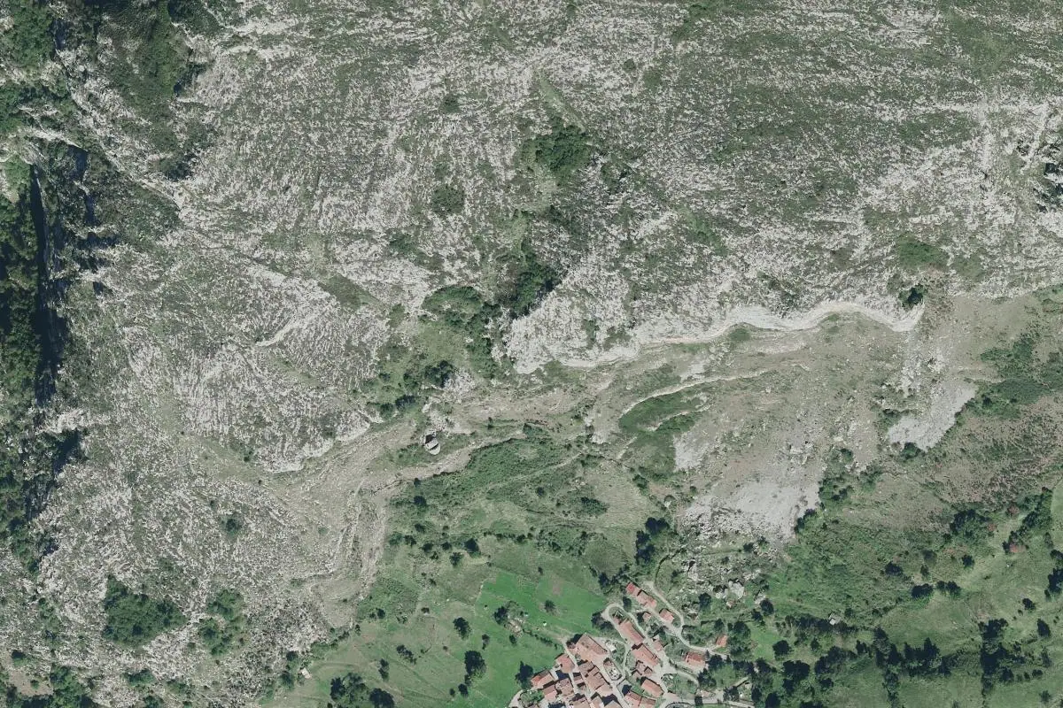 Aerial photo of the Villa de Sub area