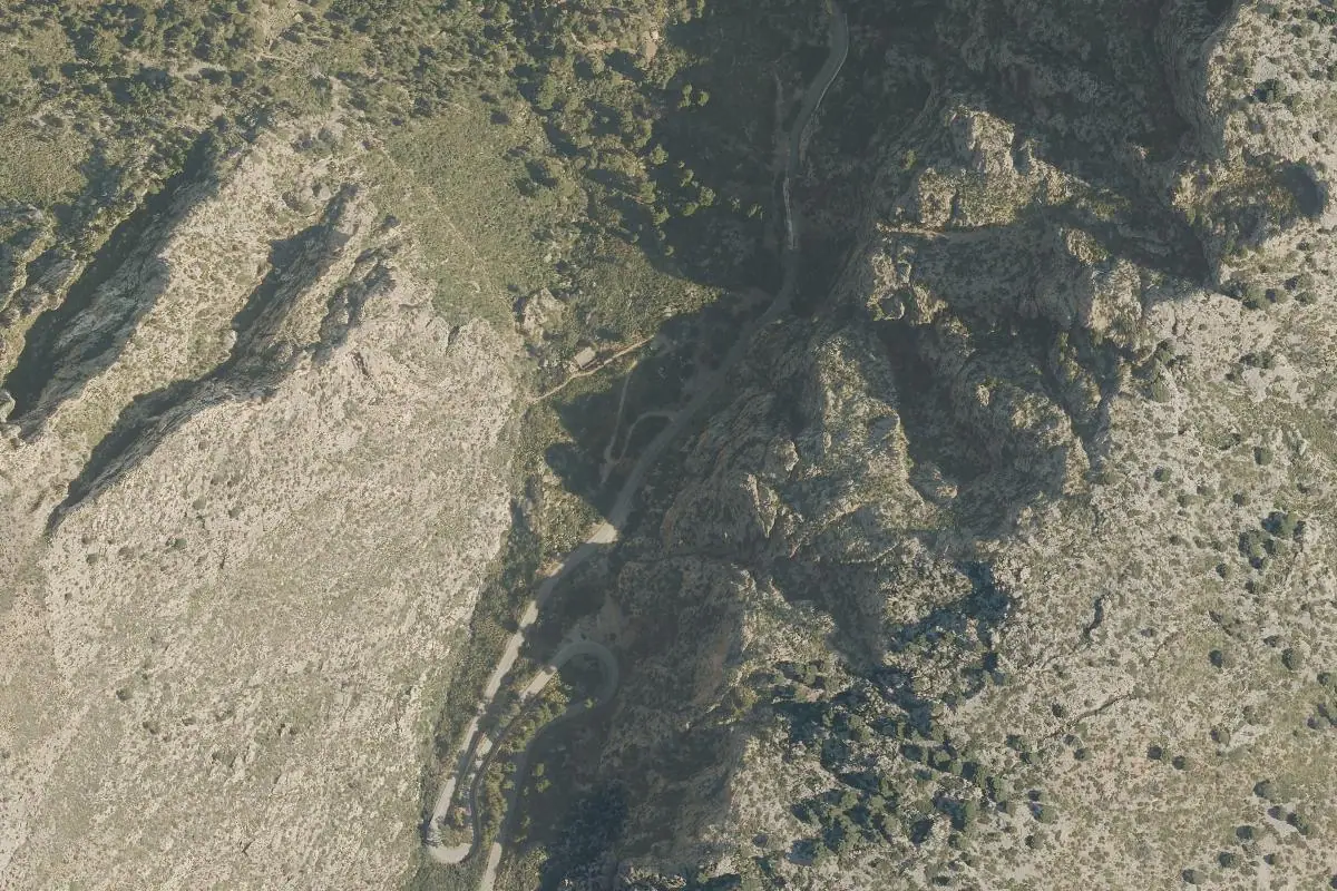 Aerial photo of the Can Ortigues area