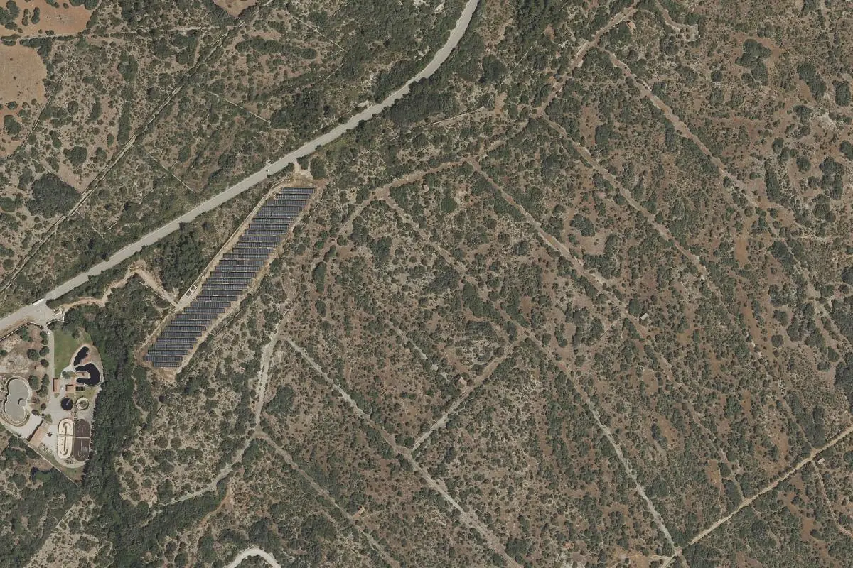 Aerial photo of the Llucalari area
