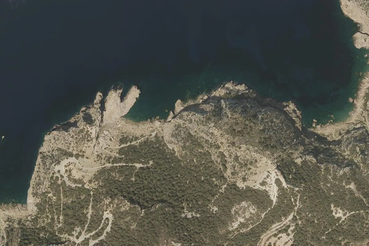 Foto aérea de la zona de Penyal de Aguila