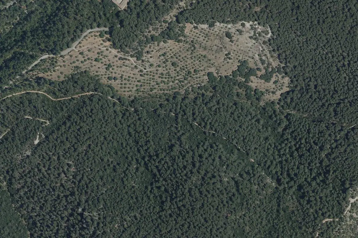 Aerial photo of the Penyal de sa Mel area