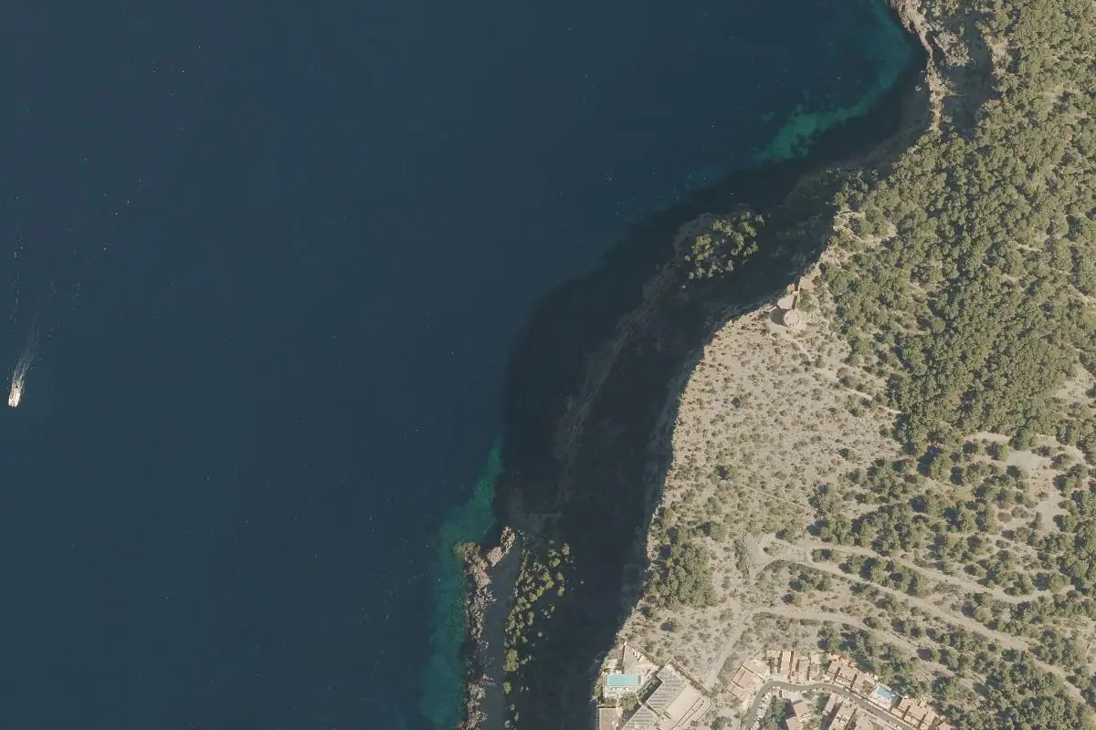 Aerial photo of the Port de Sóller area