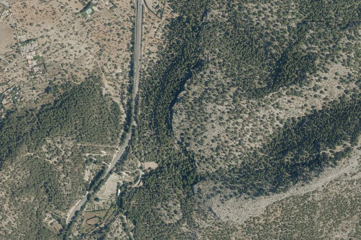 Foto aérea de la zona de Puig de Garrafa