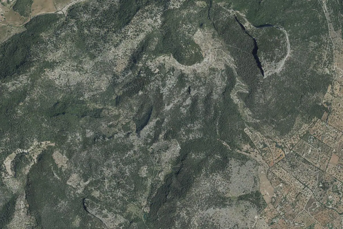 Foto aérea de la zona de Raiguer · Alaró