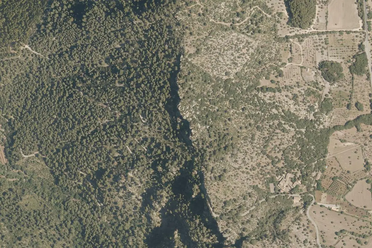 Foto aérea de la zona de Valldemossa