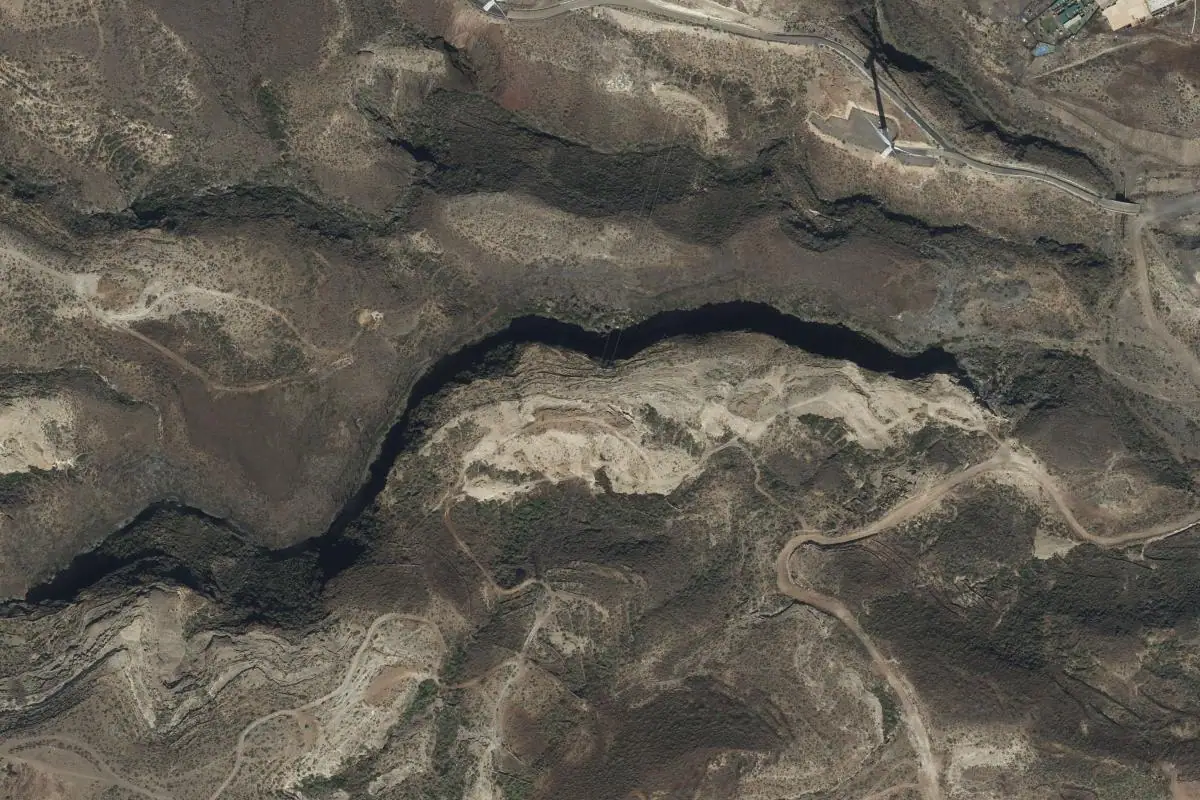 Foto aérea de la zona de Barranco de Tamadaya