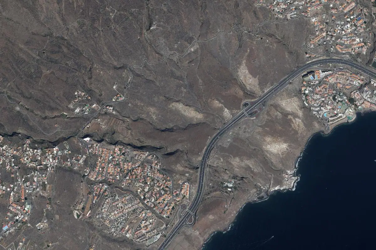 Aerial photo of the Barranco Hondo area