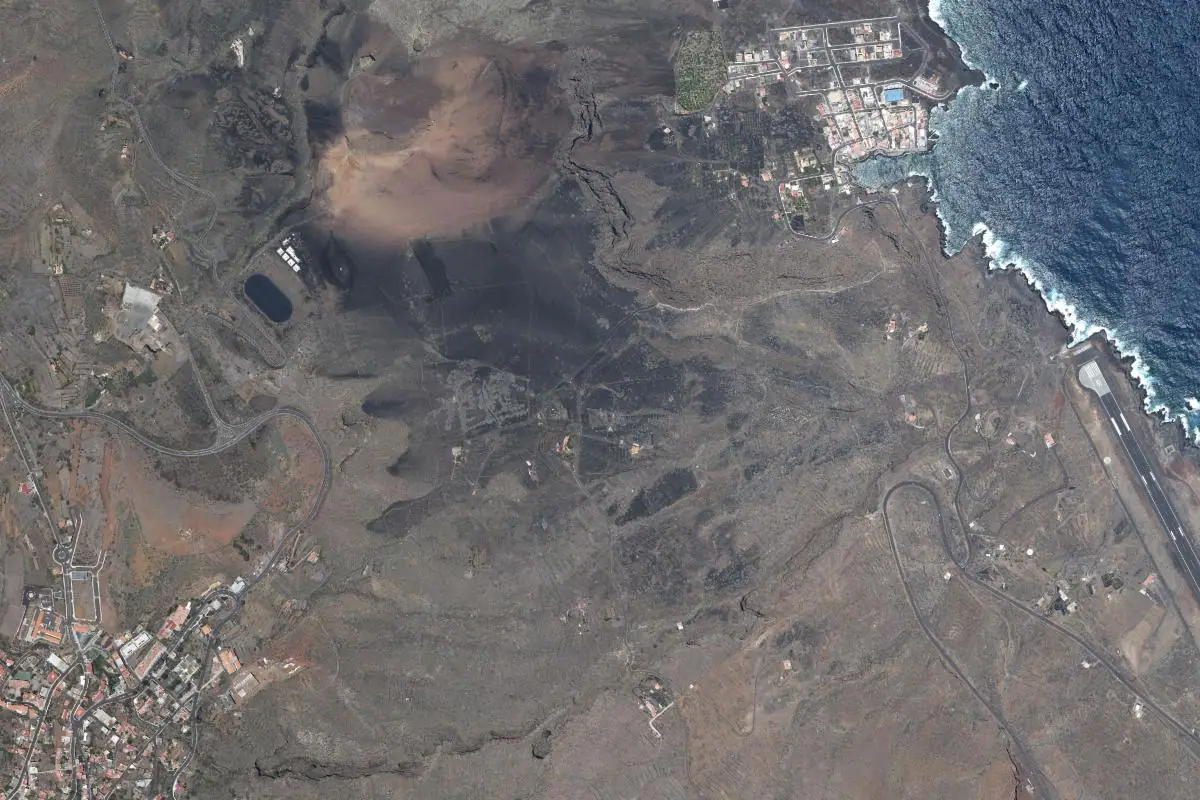 Aerial photo of the El Hierro area