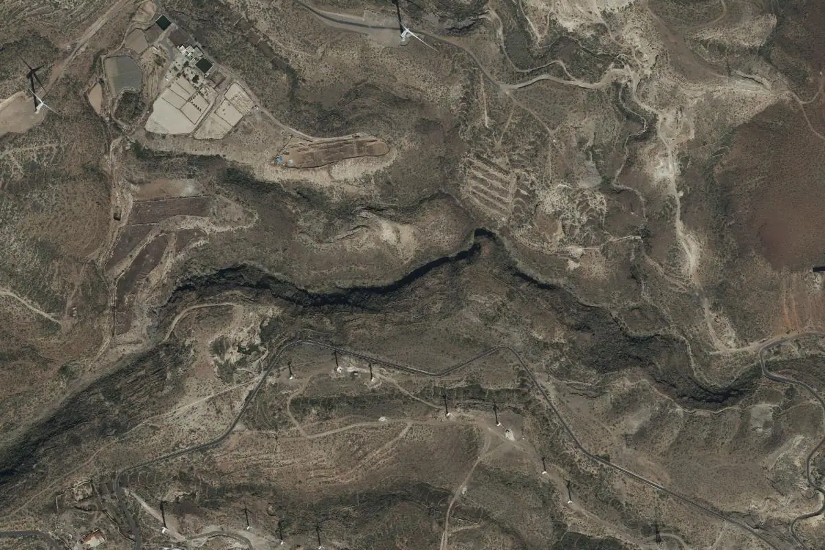 Aerial photo of the El Poris area