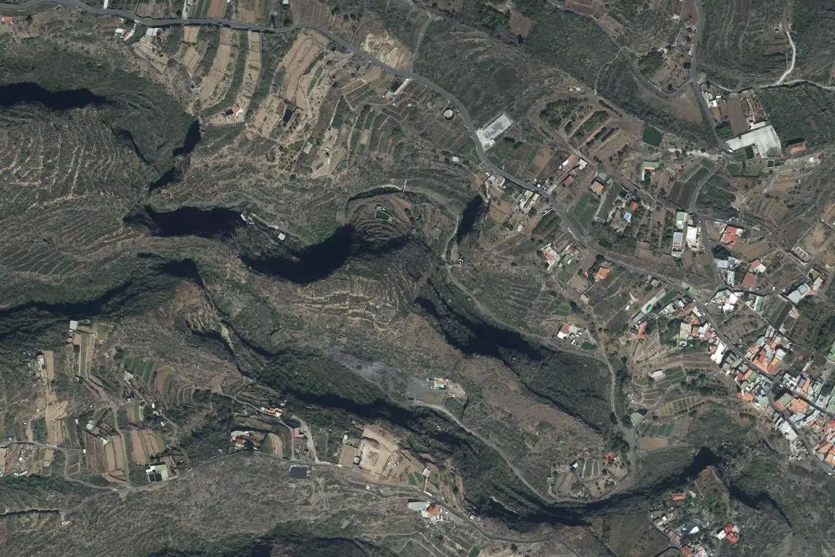 Foto aérea de la zona de Güímar