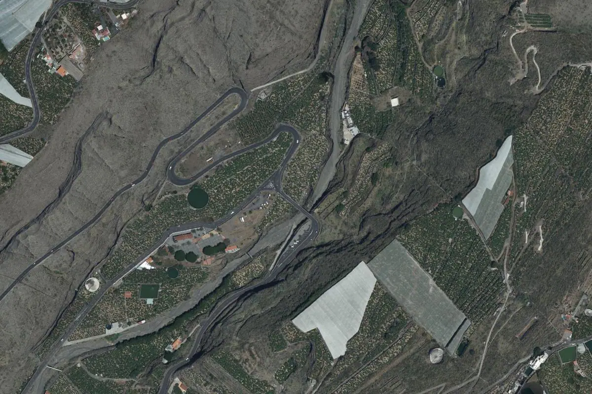 Aerial photo of the Las Angustias area