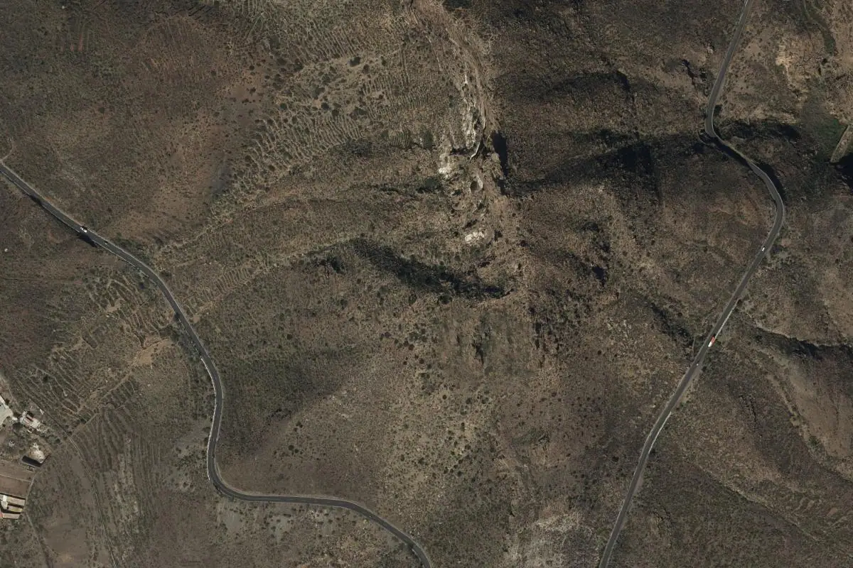 Foto aérea de la zona de Roque de Jama