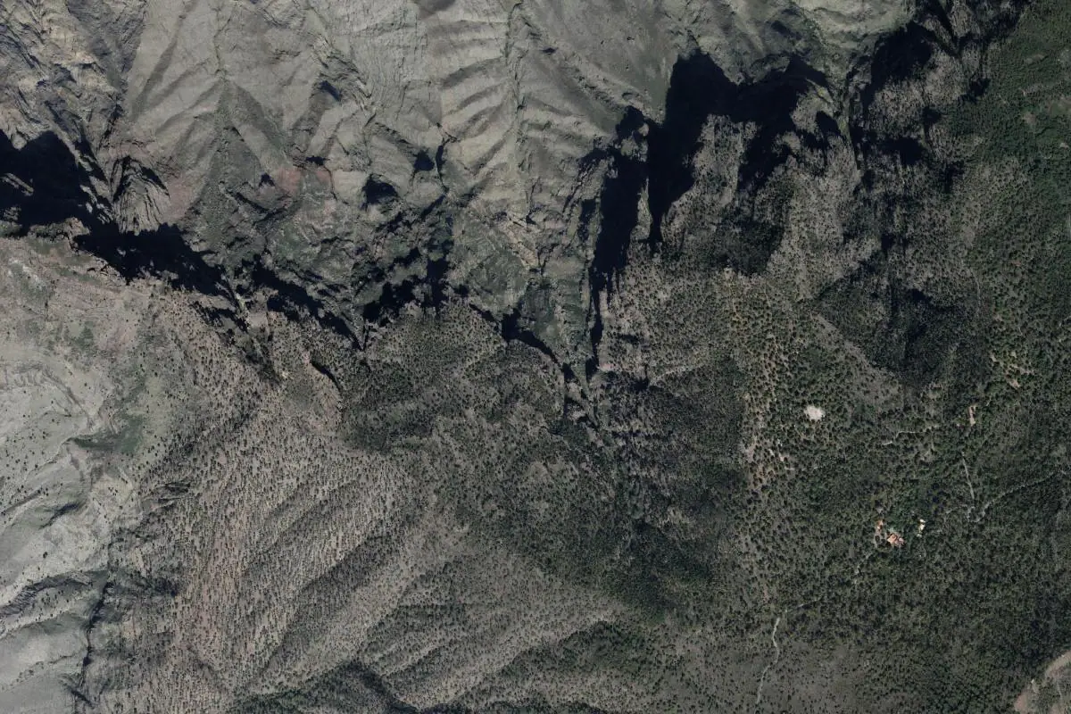 Aerial photo of the Tamadaba area