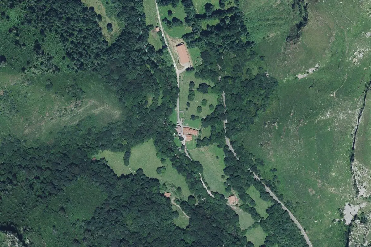 Aerial photo of the Asón area