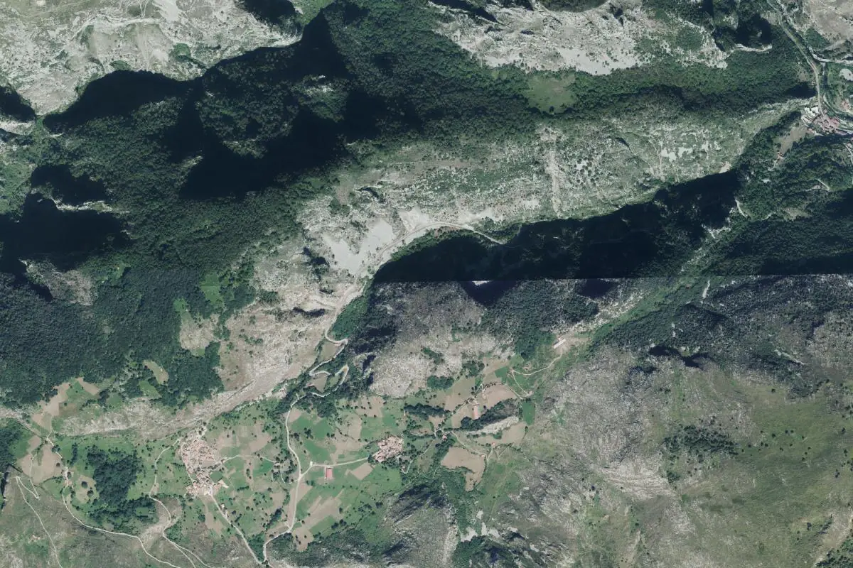 Aerial photo of the Bejes area
