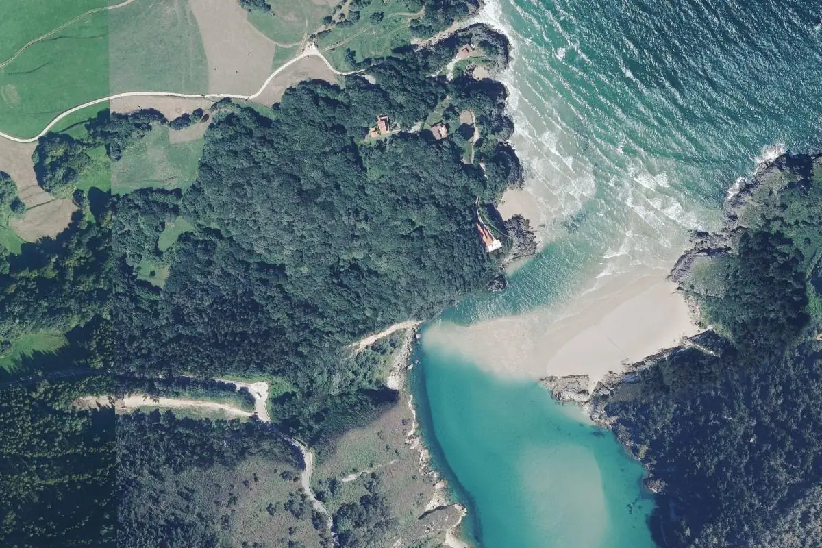 Aerial photo of the Pechón area