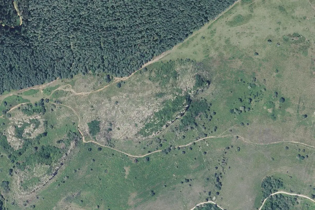 Aerial photo of the Silió area