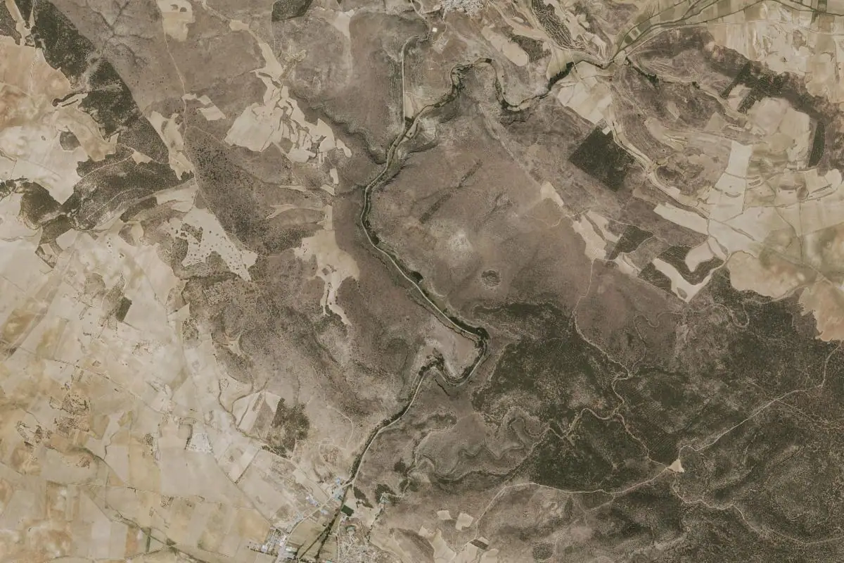 Aerial photo of the Hoz del Rio Gritos area