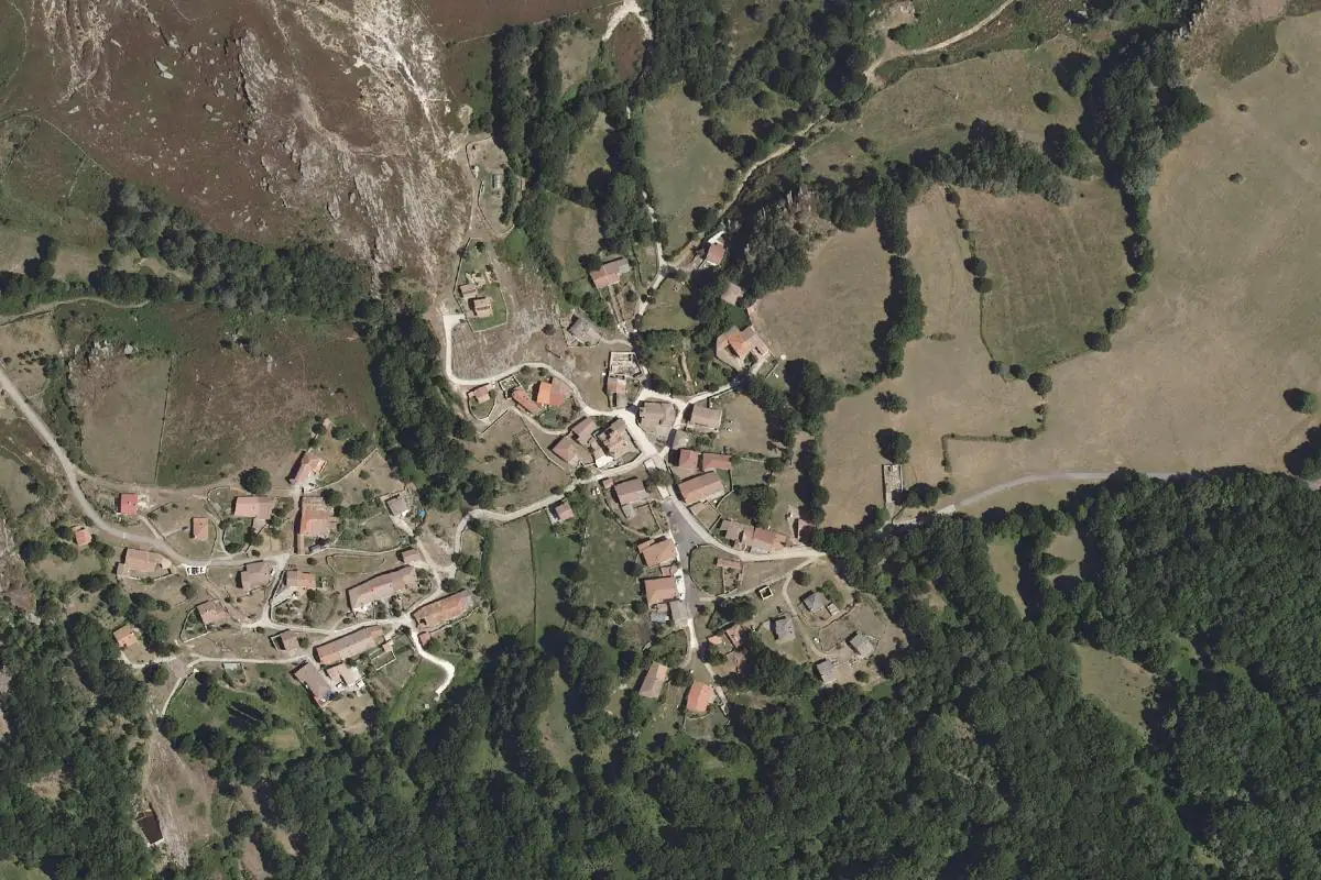 Aerial photo of the Ahedo de las Pueblas area
