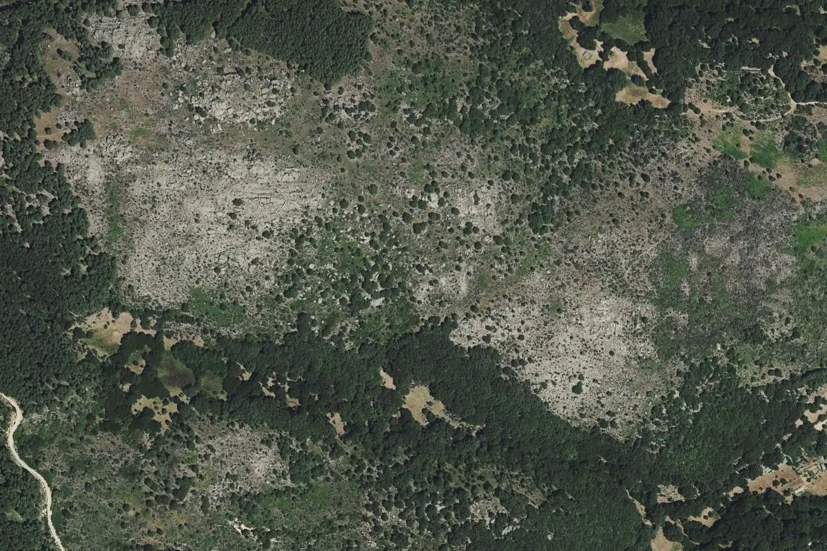 Foto aérea de la zona de Cabeza Lobera