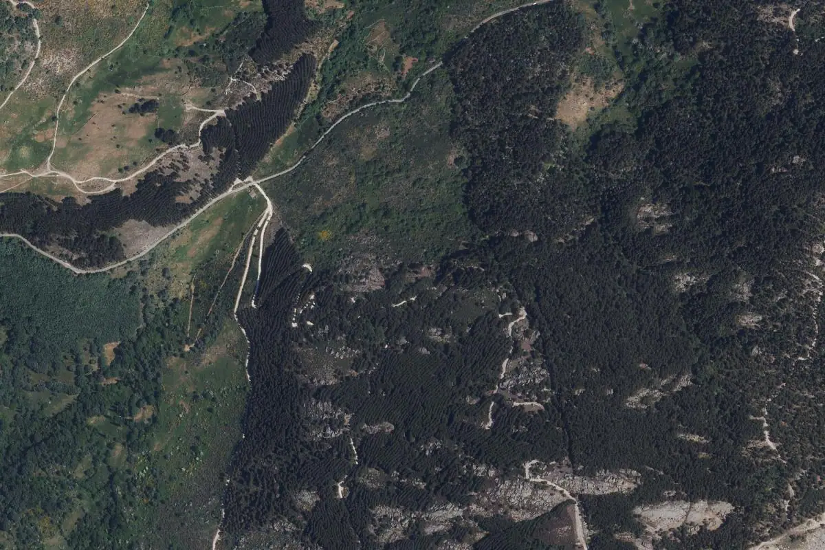 Aerial photo of the Candelario area
