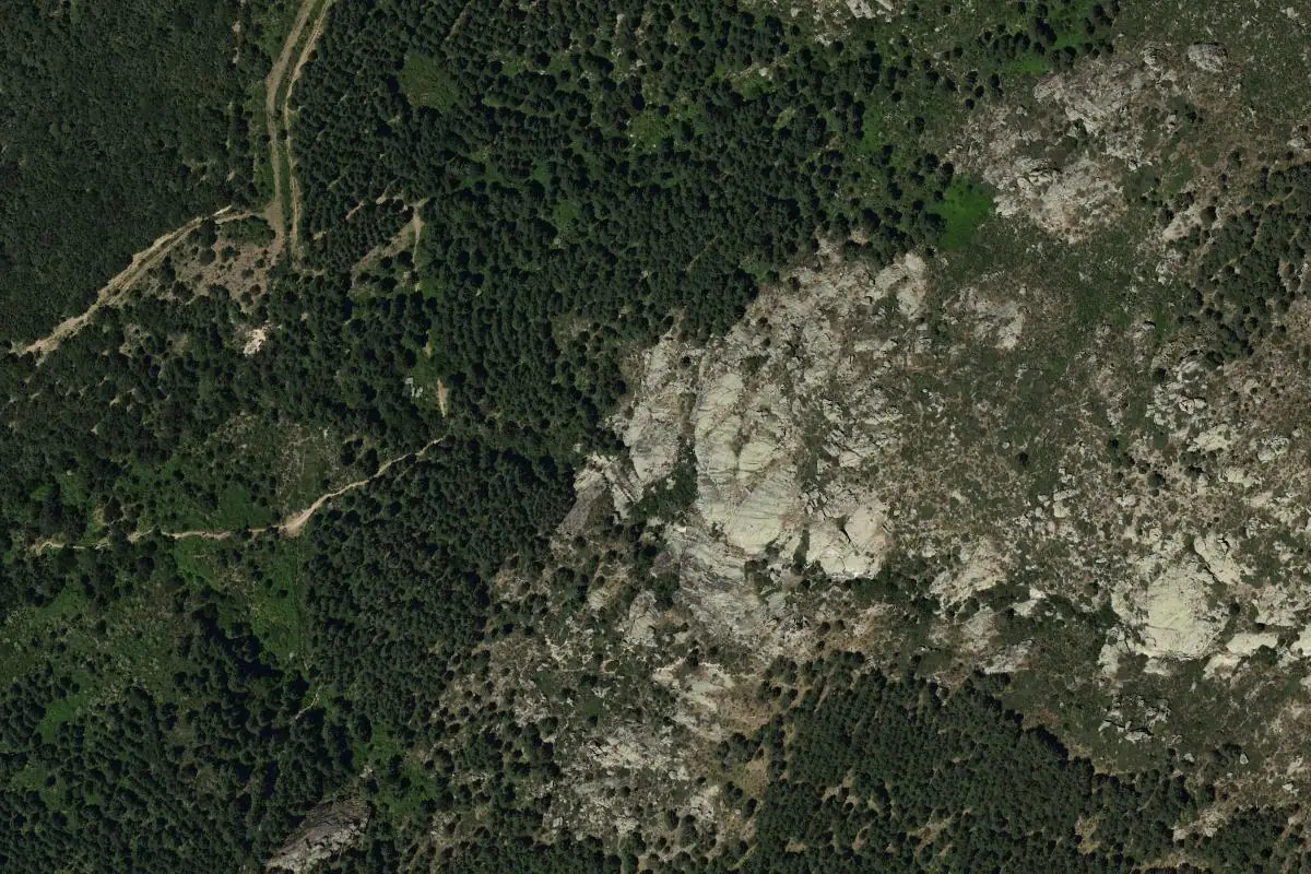 Aerial photo of the El Chorro Grande area