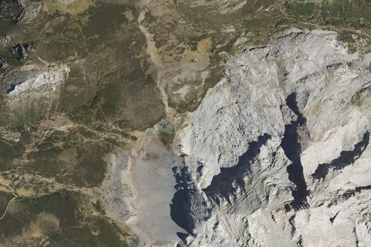 Aerial photo of the Espigüete area