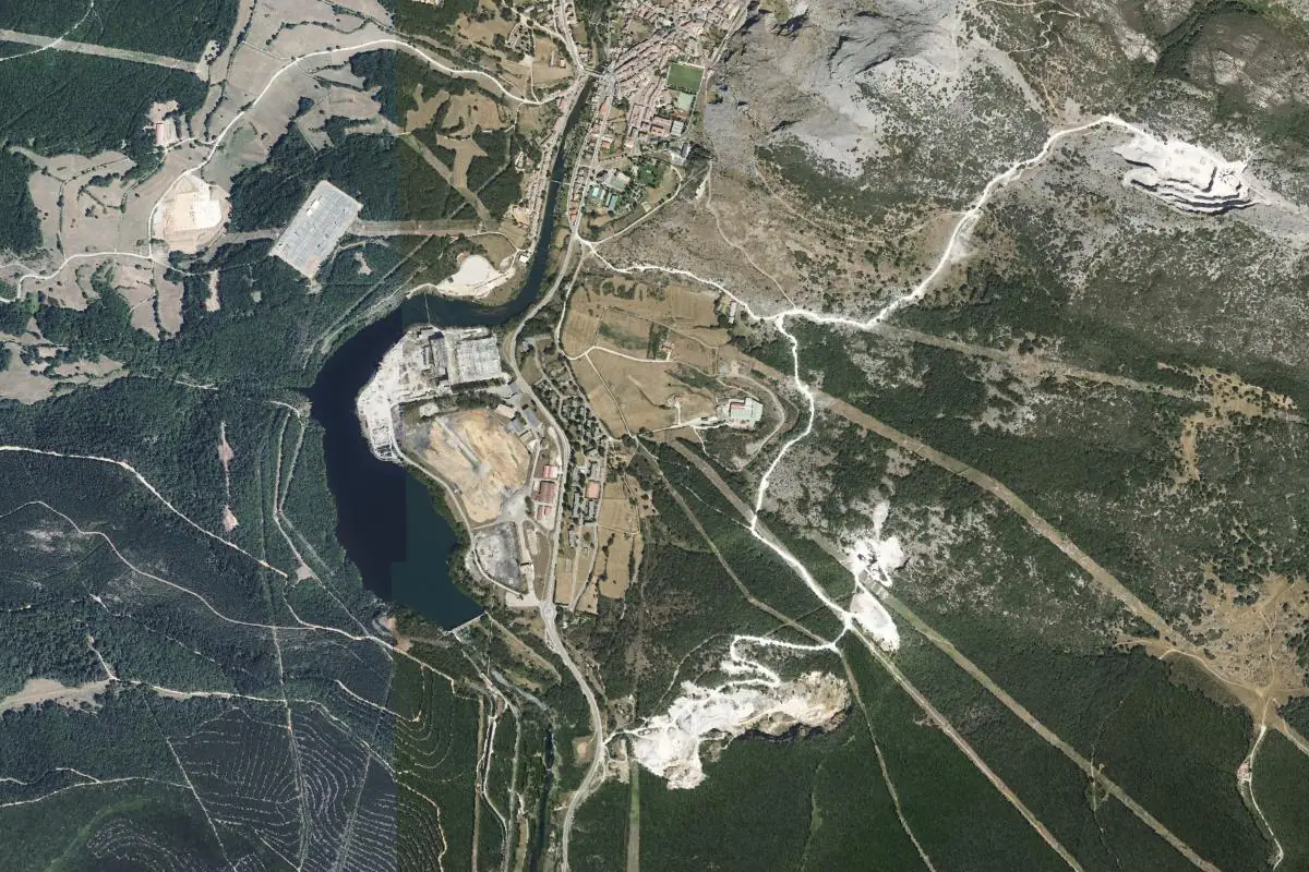Aerial photo of the Guardo area