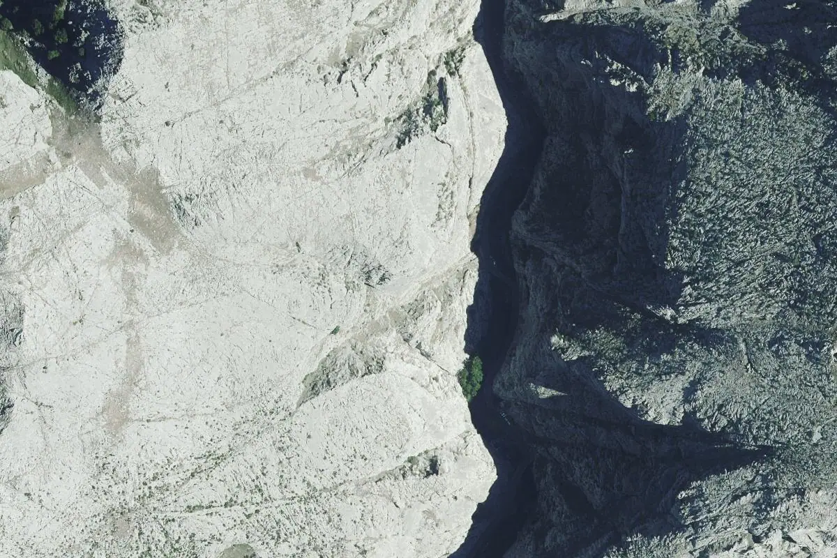 Foto aérea de la zona de Hoces de Vegacervera