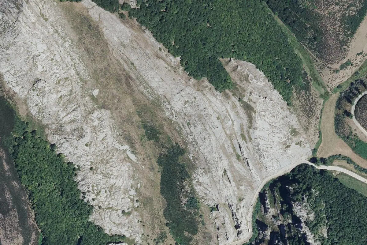 Aerial photo of the La Hoz area