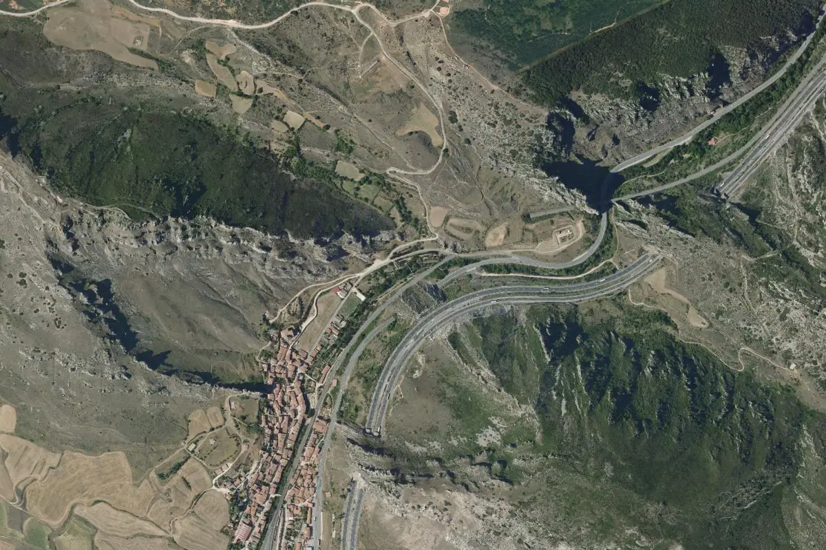 Foto aérea de la zona de Pancorbo