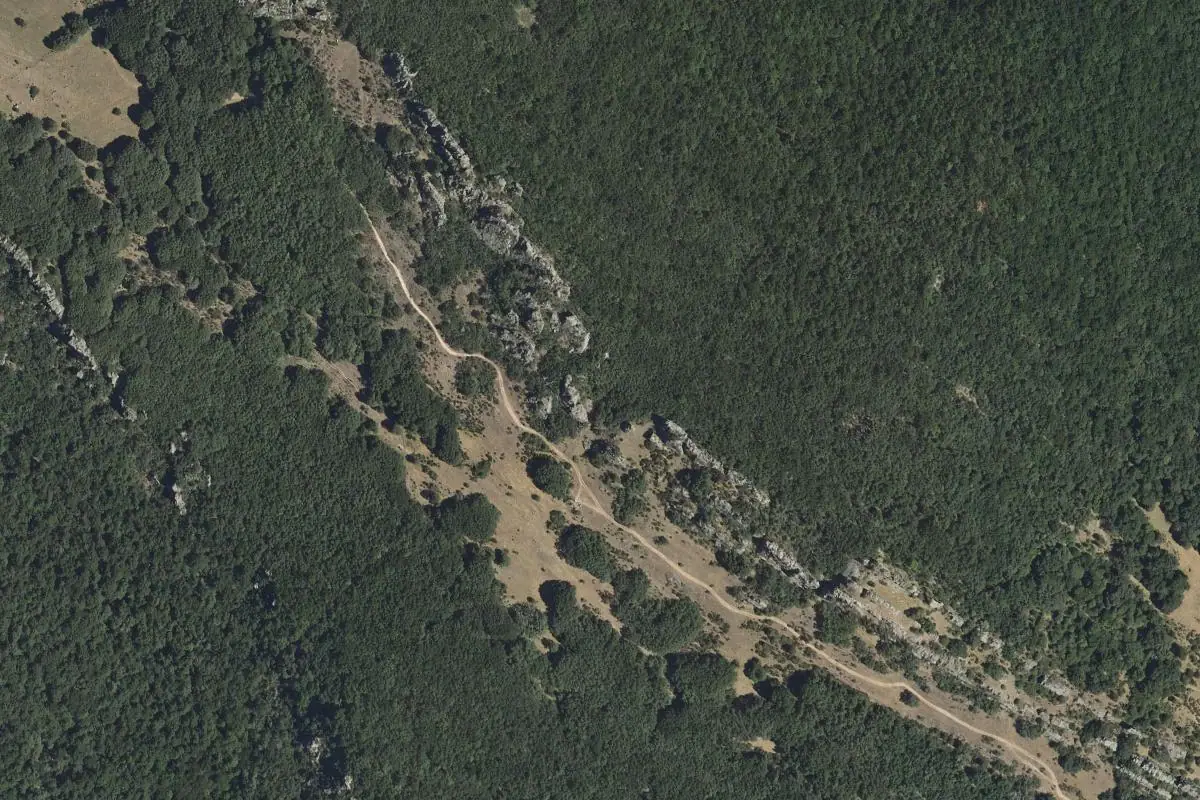 Aerial photo of the Peñas Negras area