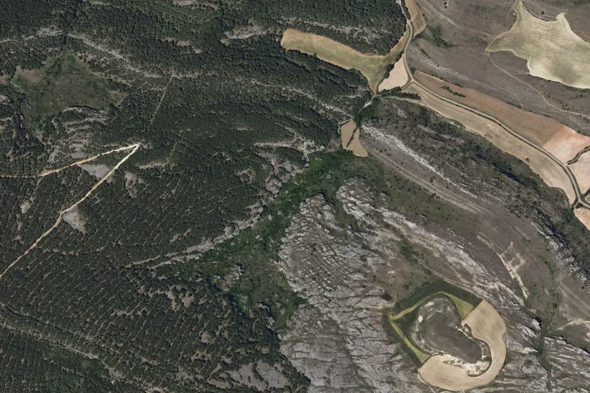 Aerial photo of the Recuevas area
