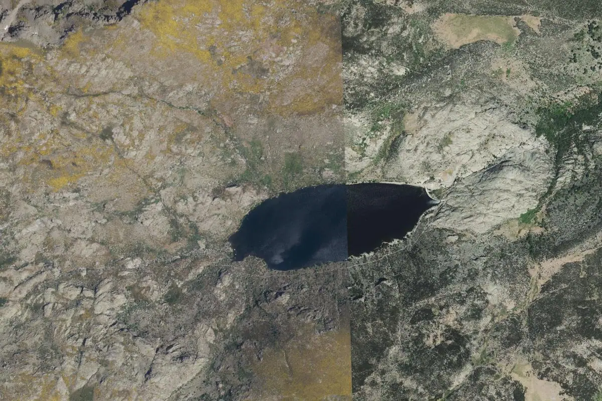 Aerial photo of the Sierra de Gredos area