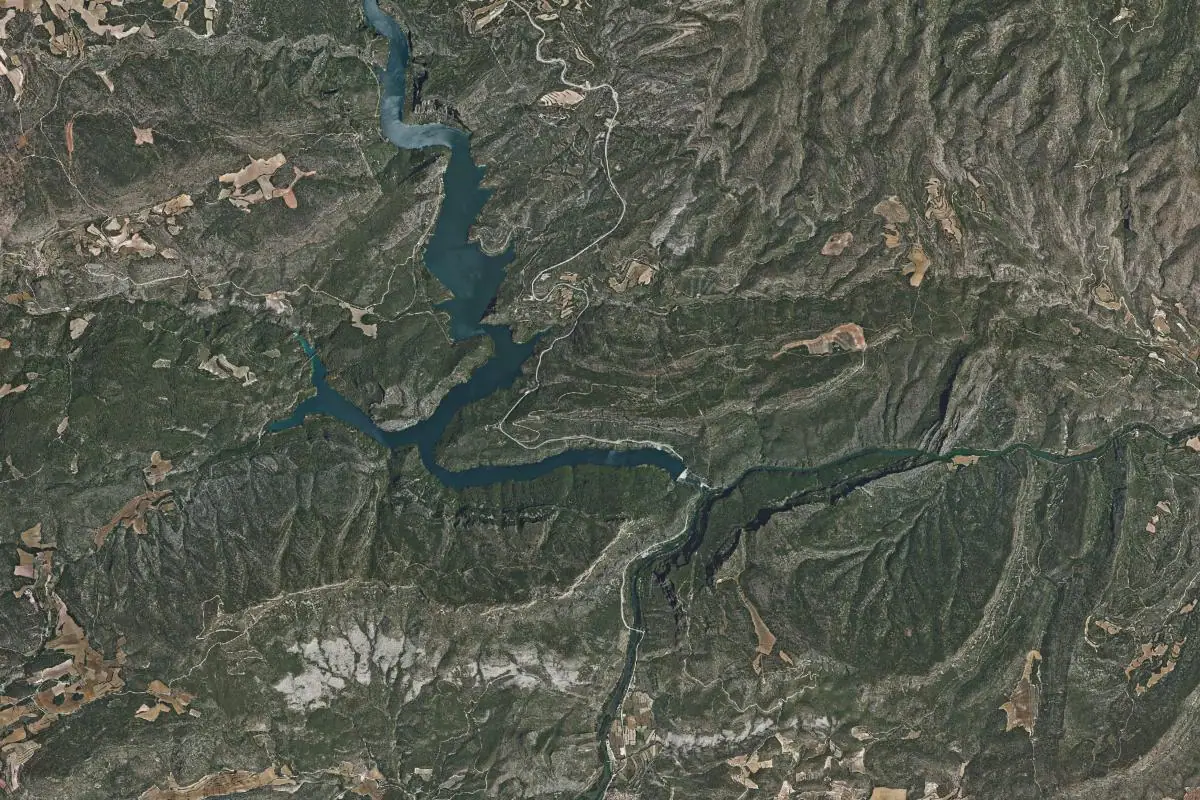 Aerial photo of the Camarasa area