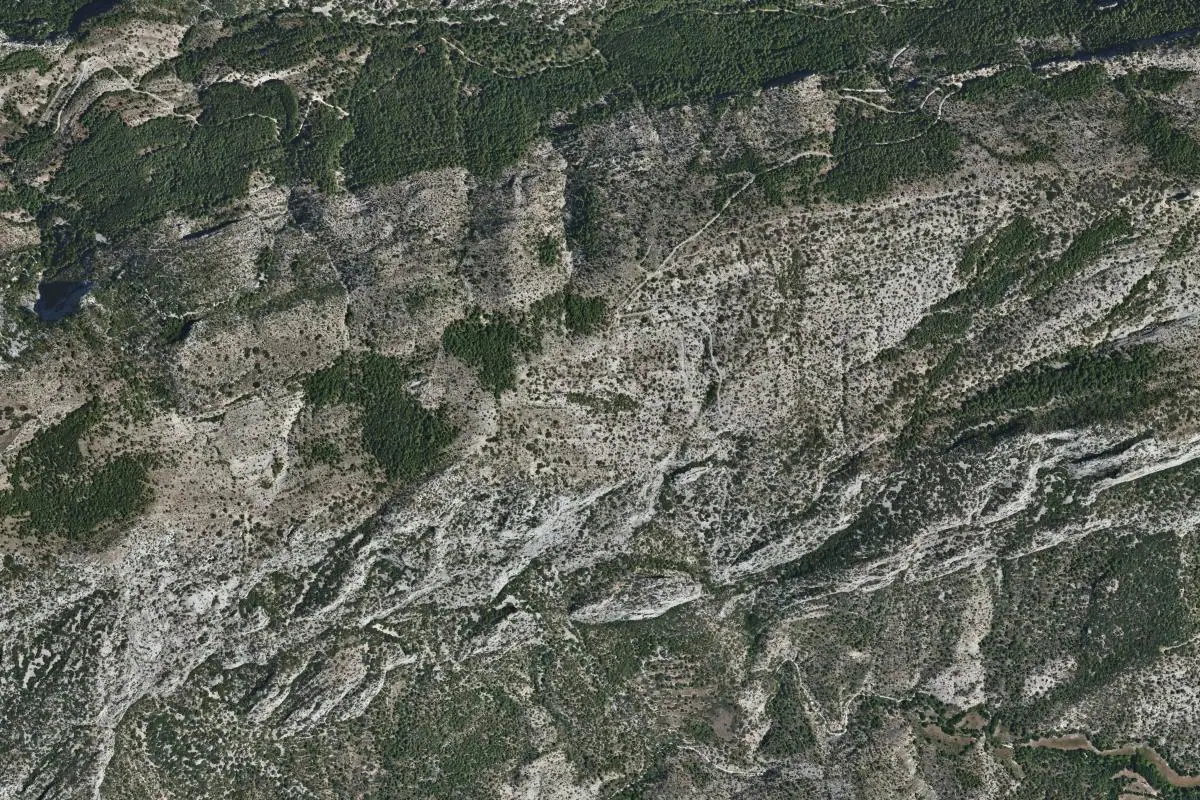 Foto aérea de la zona de Canelles