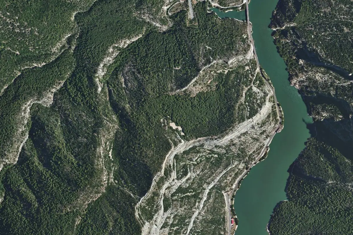 Foto aérea de la zona de Cinglera dels Espluvins