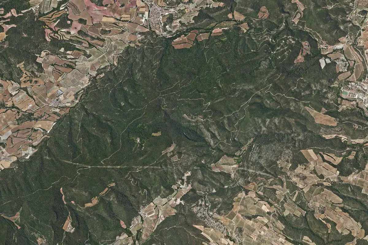 Aerial photo of the El Alt Penedès area