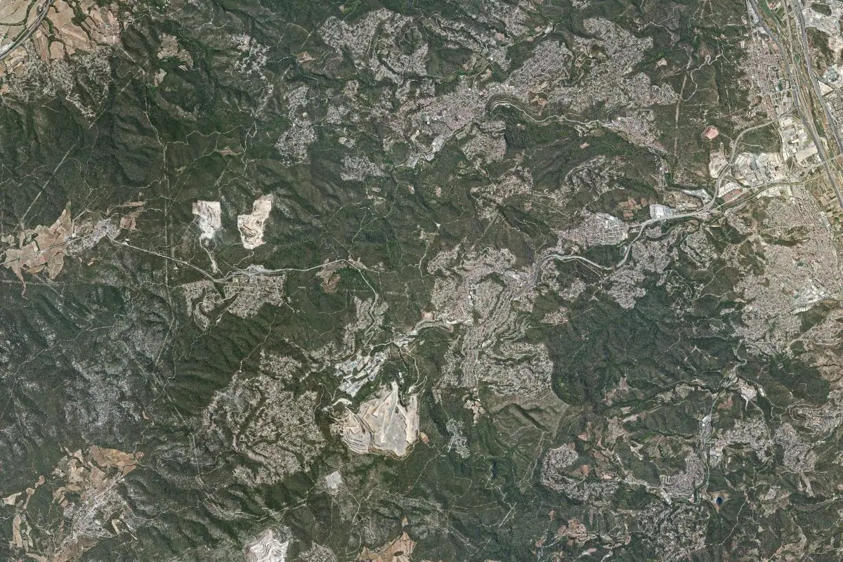 Aerial photo of the El Baix Llobregat area