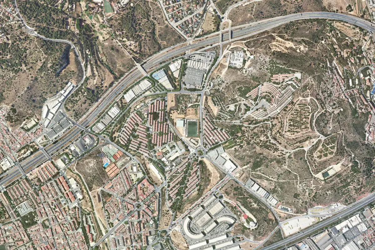 Aerial photo of the El Maresme area