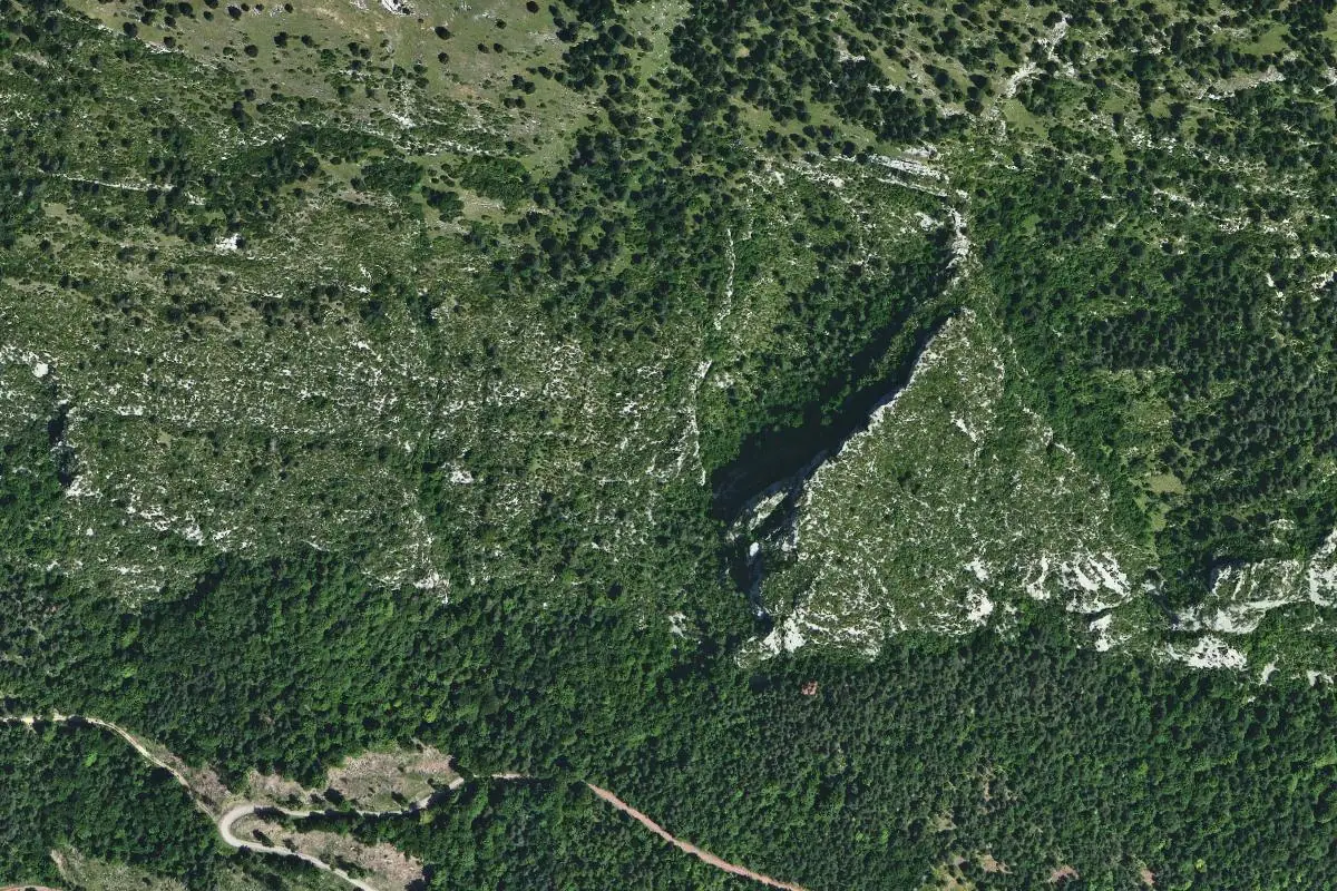 Aerial photo of the El Ripollès area