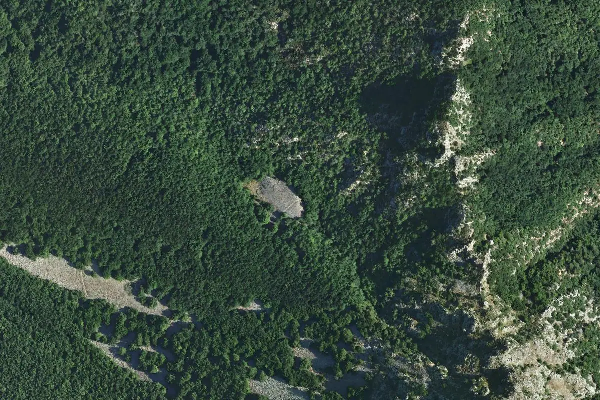 Foto aérea de la zona de El Vallès Oriental · Montseny