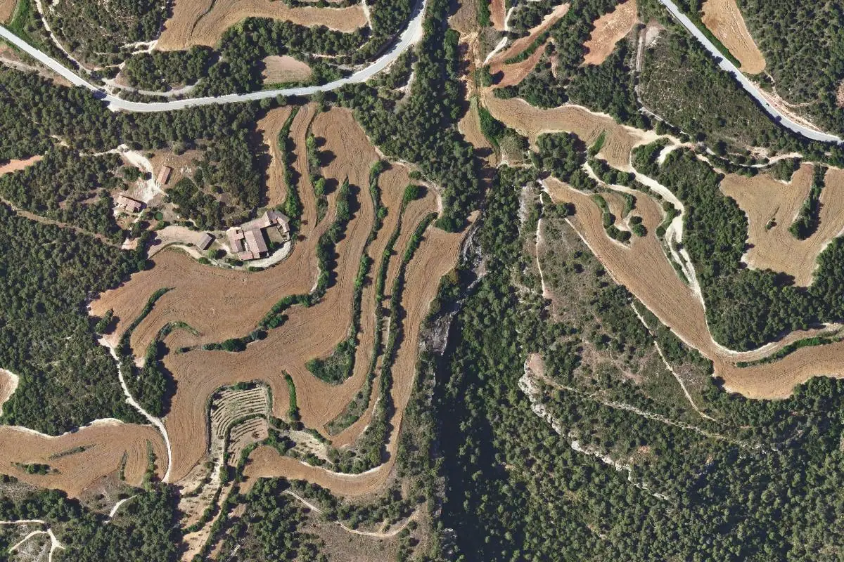 Aerial photo of the L'Anoia area